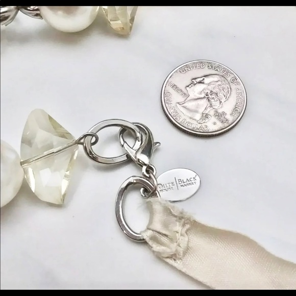 White House Black Market. Chunky Faceted Glass Multi Strand Beaded Necklace. 28” - Picture 5 of 7